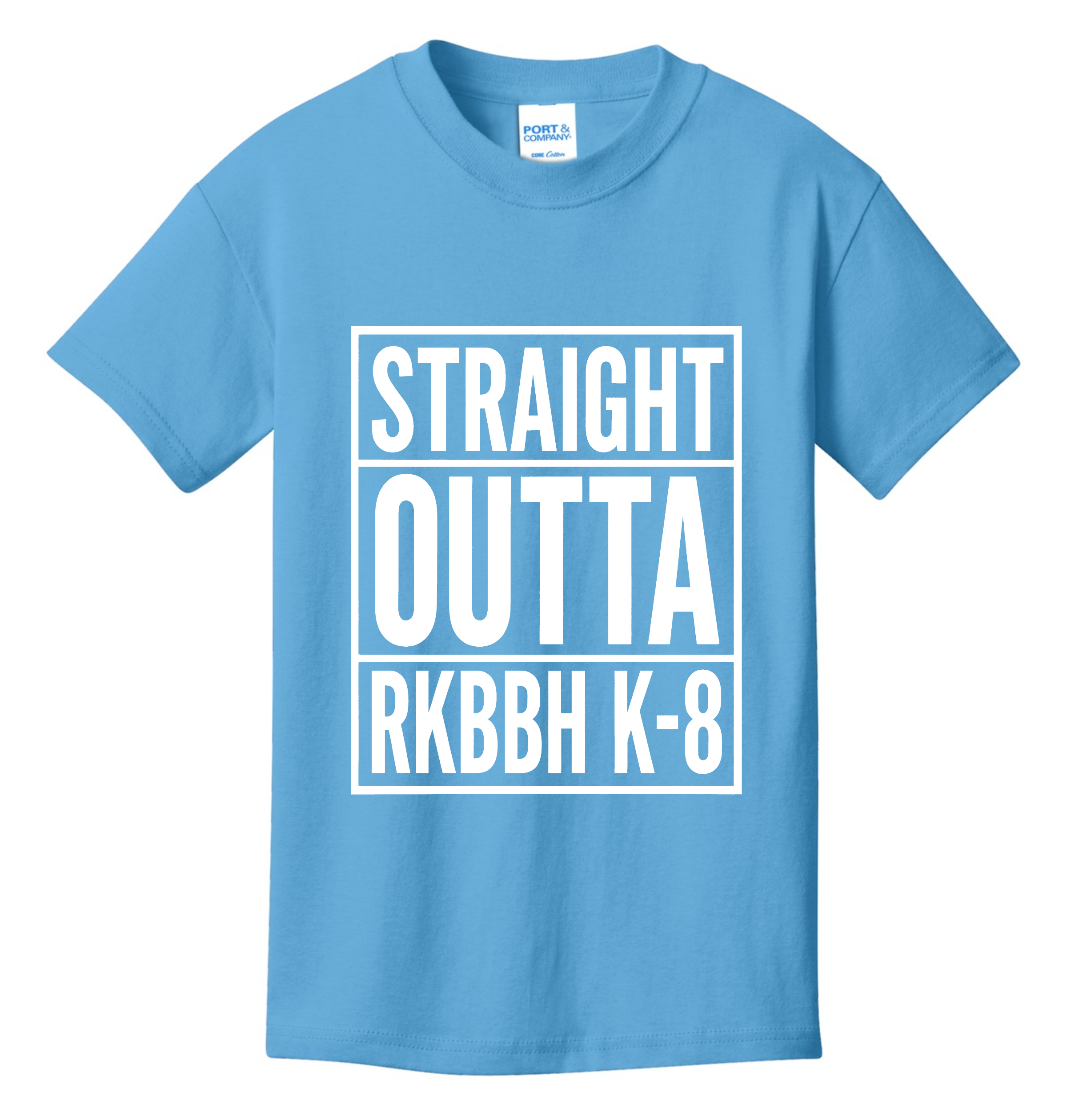 Ruth K. Broad Bay Harbor - STRAIGHT OUTTA RKBBH K-8 - Youth Core Cotton Tee